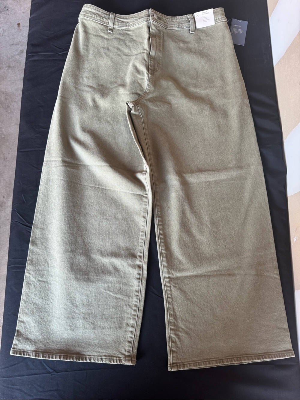Universal Thread Size 16 High Rise Sailor Wide Leg Pants Olive Green NWT